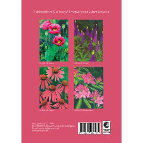 Gaveske m. 8 dobbeltkort og konv.