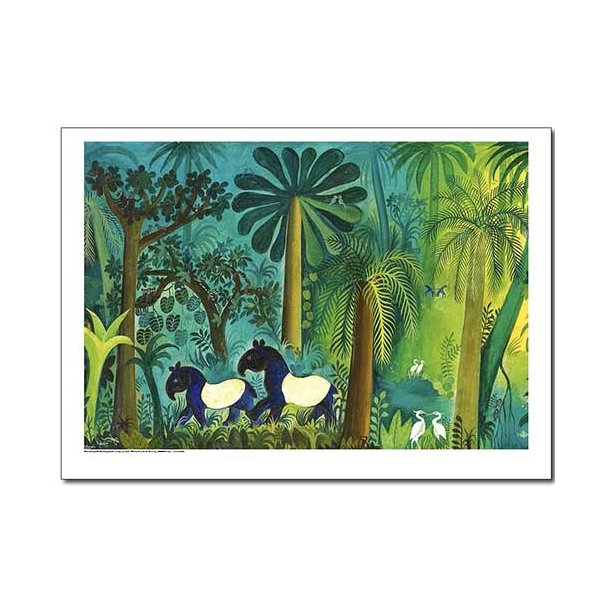 Hans plakat - Stort junglebillede med tapirer
