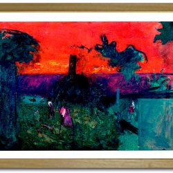 Oluf Hst poster 30x40cm in frame