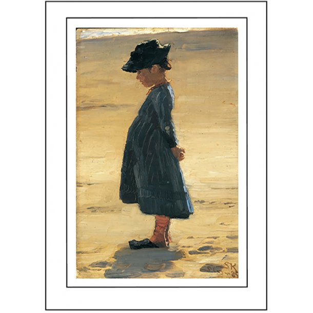 Konsultere moronic Mariner P. S. Krøyer - En lille pige stående på Skagen strand