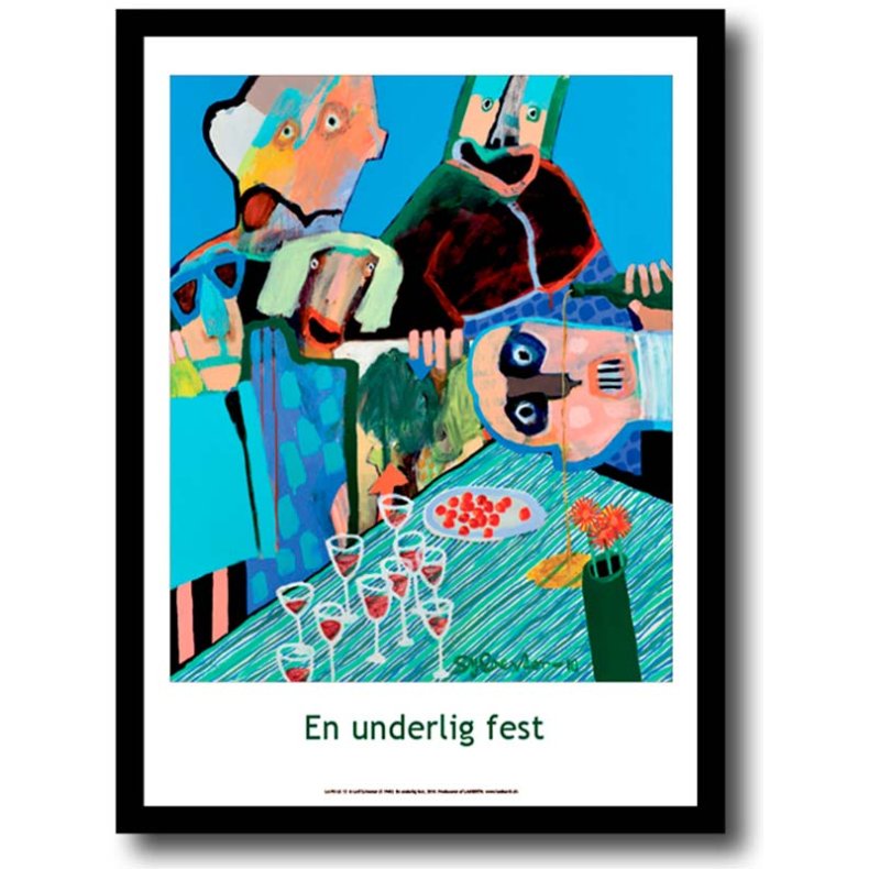 Leif Sylvester plakat 30x40cm i ramme